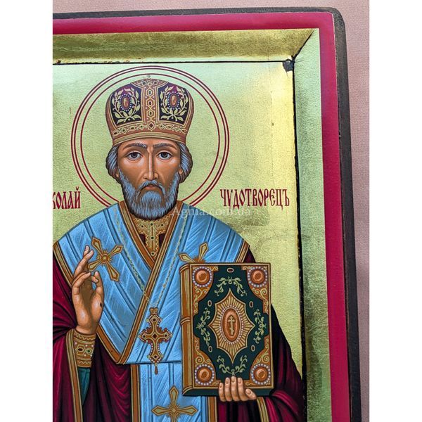 Писана ікона Святитель Миколай Чудотворець 20 &times; 26 см M 392 фото
