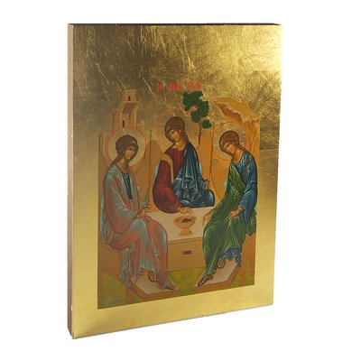 Писаная икона Святая Троица 18,5 Х 25 см m 130 фото