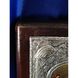 Ексклюзивна ікона Божої Матері Глікофілуса ручний розспис на холсті, срібло та позолота розмір 23,5 Х 30 см E 09 фото 4