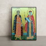 Икона Святого князя Владимира и Святой княгини Ольги 14 &times; 19 см L 1233 фото
