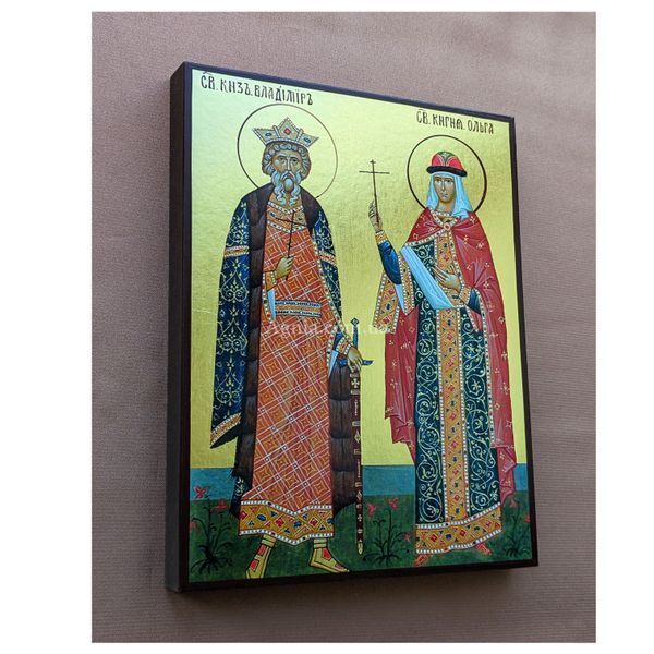 Ікона Святого князя Володимира та Святої княгині Ольги 14 &times; 19 см L 1233 фото