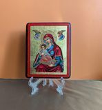 Писаная греческая икона Корфская Божия Матерь (Керкира) 11 x 13 см M 313 фото