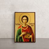 Икона Святой великомученик Пантелеймон 10 Х 14 см L 417 фото