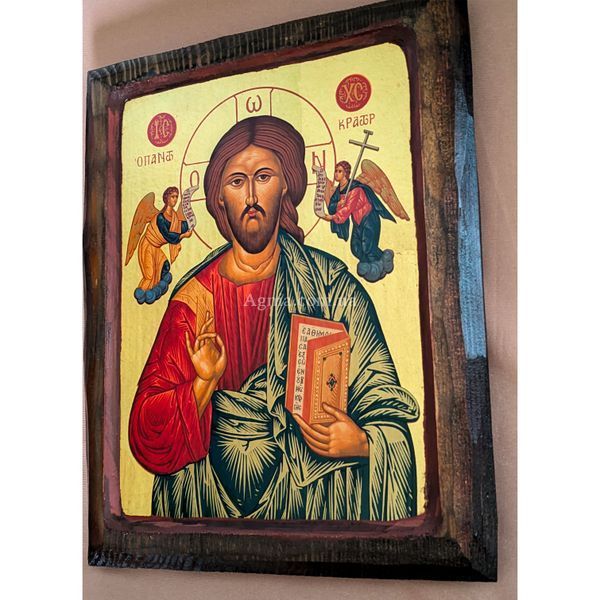 Греческая писаная икона Иисуса Христа 22,5 x 29 см M 219  фото