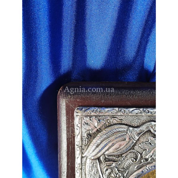 Ексклюзивна ікона Ісус Христос Виноградна лоза ручний розспис на холсті, срібло та позолота розмір 27 Х 34 см E 12 фото