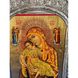 Ексклюзивна ікона Кікська Божа Матір ручний розспис на холсті, срібло та позолота розмір 23,5 Х 30 см E 06 фото 3