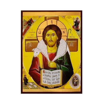 Икона Иисус Христос Добрый Пастырь 14 Х 19 см L 684 фото