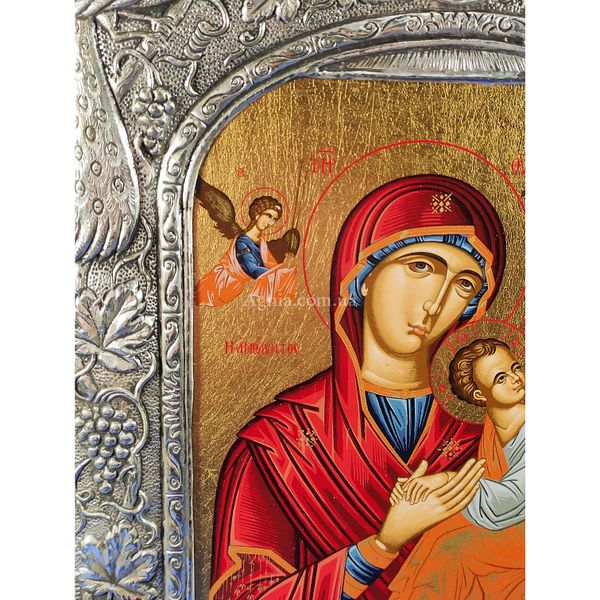 Страстная икона Божьей Матери ручная роспись на холсте, серебро и позолота размер 23,5 Х 30 см E 07 фото