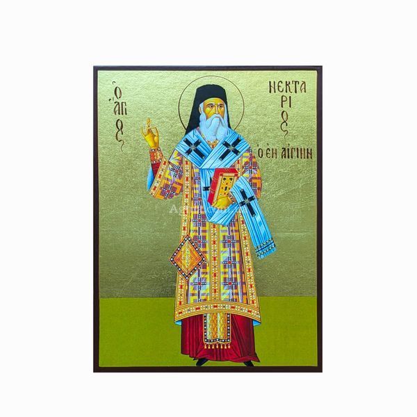 Ікона Святий Нектарій Егінський 10 &times; 14 см L 419 фото