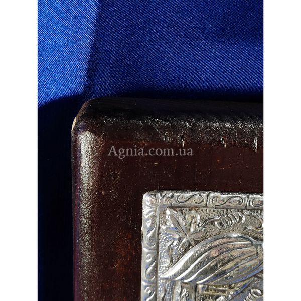Ексклюзивна ікона Божої Матері Глікофілуса ручний ручний розспис на холсті, срібло та позолота розмір 20 Х 25 см E 13 фото