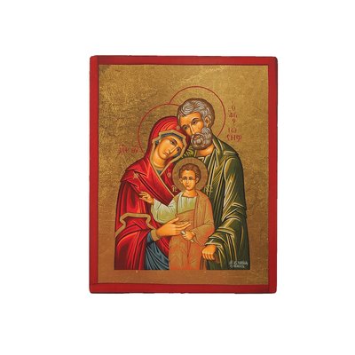 Икона Святого семейства писаная на холсте 10 Х 13 см m 78 фото