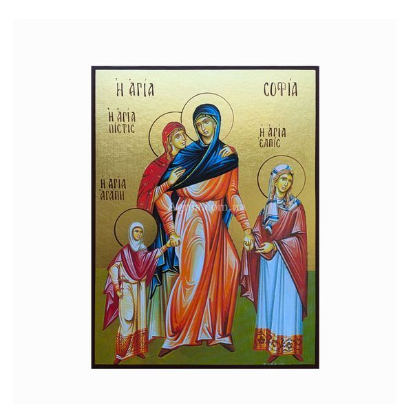 Икона святые Вера, Надежда, Любовь и мать их София 10 &times; 14 см L 1183 D фото
