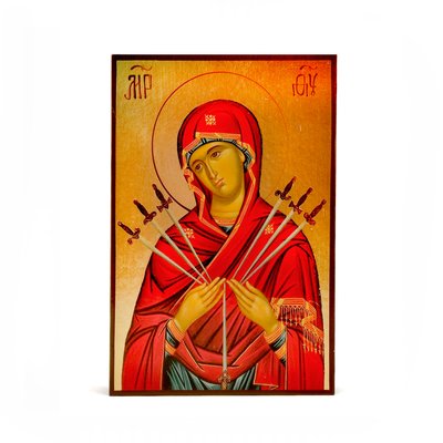 Икона Божией Матери Семистрельная 10 Х 14 см L 57 фото