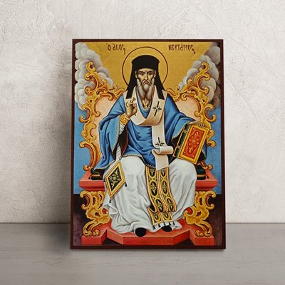 Икона Святителя Нектария Эгинского 14 х 19 см L 827 фото