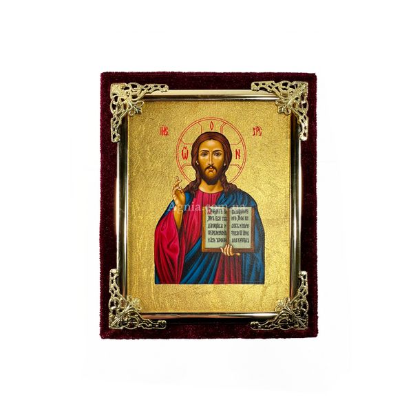 Икона венчальная пара Иисус Христос и Божья Матерь Казанская 13 Х 16 см m 136 фото