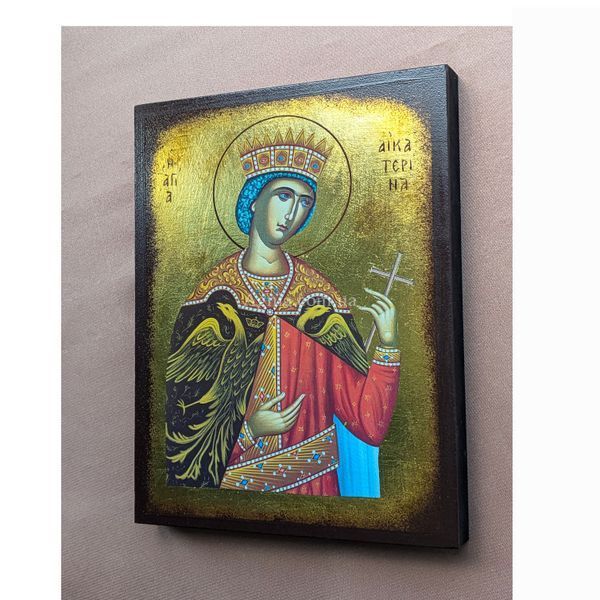 Именная икона Екатерина Александрийская 14 Х 19 см L 947 фото