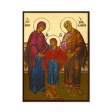 Икона Святые Анна и Иоаким и их Дочь Святая Дева Мария 14 Х 19 см L 623 фото