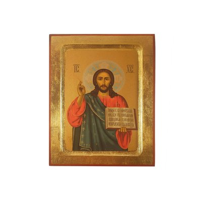Ікона Спаситель Ісус Христос писана на холсті 13,5 Х 16,5 см m 114 фото