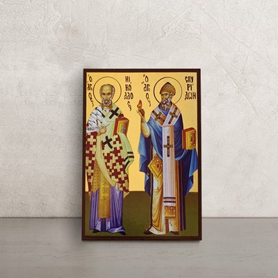 Икона Святые Николай и Спиридон 10 Х 14 см L 274 фото
