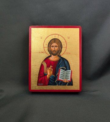 Писаная икона Иисус Христос Пантократор 10 &times; 12,5 см M 332 фото
