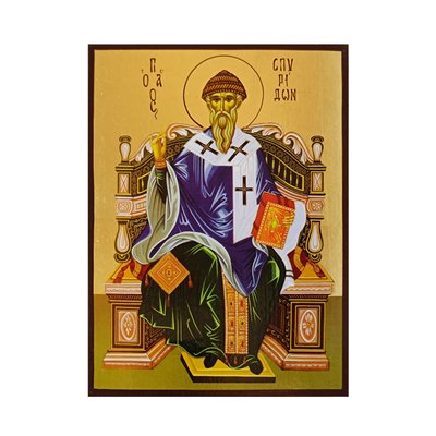 Ікона Святого Спиридона 14 Х 19 см L 326 фото