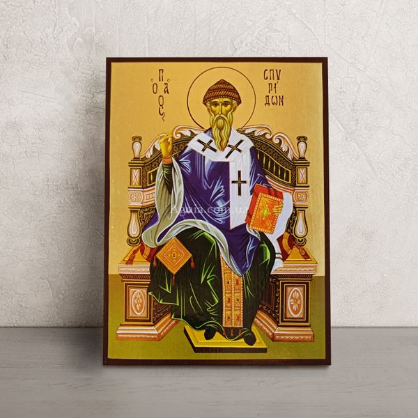 Ікона Святого Спиридона 14 Х 19 см L 326 фото