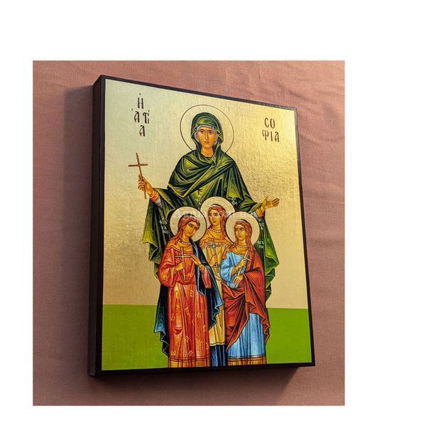 Ікона Свята Софія та Віра, Надія, Любов 10 &times; 14 см L 193 D фото