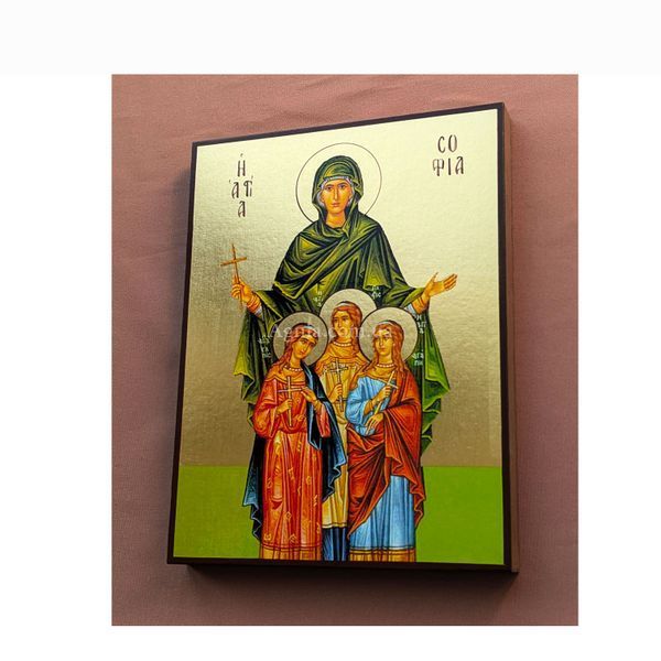 Ікона Свята Софія та Віра, Надія, Любов 10 &times; 14 см L 193 D фото