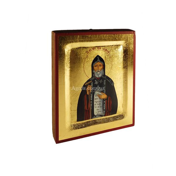 Ікона Святого Іова Почаївського писана на холсті 13,5 Х 16,5 см m 167 фото