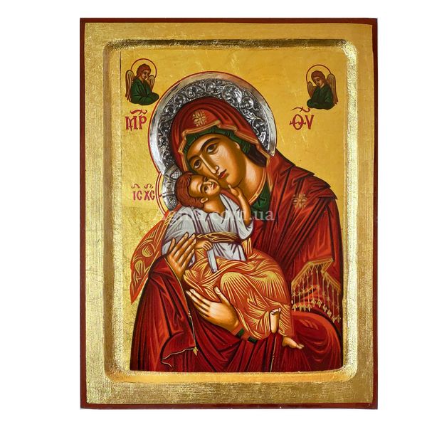 Писана Ексклюзивна ікона Божої Матері Глікофілуса 22,5 Х 28,5 см E 54 фото