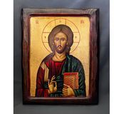 Писаная греческая икона Спасителя Иисуса Христа 23 &times; 29 см M 362 A фото