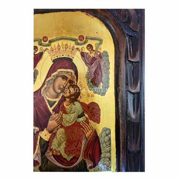 Дерев'янна писана ікона Божої Матері Глікофілуса 18,5 Х 28 см E 45 фото