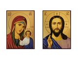 Ікона вінчальна пара Божа Матір та Ісус Христос 14 Х 19 см L 739 фото