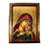Дерев'яна писана Корсунська ікона Божої Матері 23,5 Х 28,5 см m 142 фото