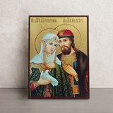 Ікона Святі Петро та Февронія 14 Х 19 см L 868 фото