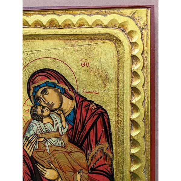 Писана грецька ікона Божої Матері Глікофілуса 18,5 &times; 23,5 см M 375 фото