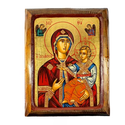 Дерев'янна писана ікона Пресвятої Богородиці Скорпослушниця 23,5 Х 28,5 см m 143 фото