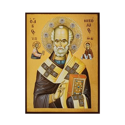 Ікона Святий Миколай Чудотворець 14 Х 19 см L 693 фото