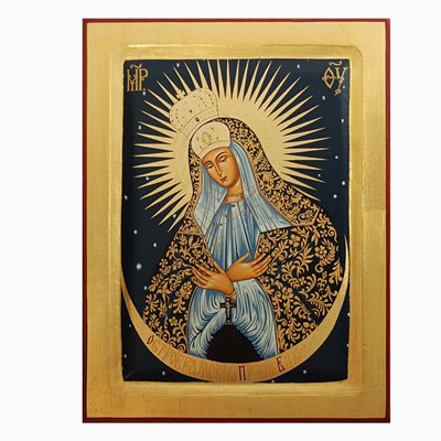 Писана ікона Божа Матір Остробрамська 23 Х 29 см m 03 фото