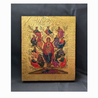 Писаная икона Божией Матери Древо Иессеево 15 &times; 19 см M 376 фото