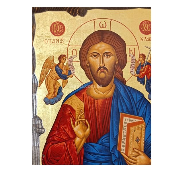 Деревянная писаная икона Иисуса Христа Пантократора 22 Х 28 см m 178 фото