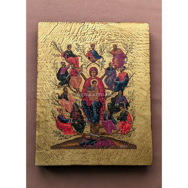 Писаная икона Божией Матери Древо Иессеево 15 &times; 19 см M 376 фото