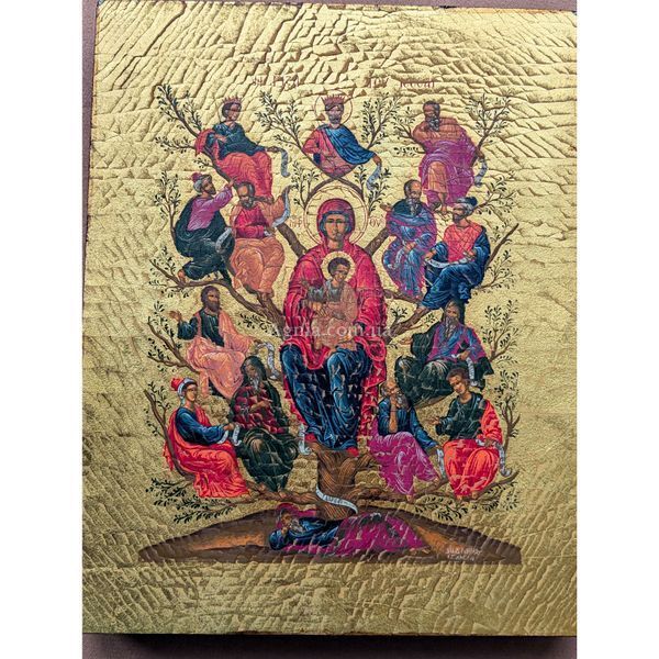 Писаная икона Божией Матери Древо Иессеево 15 &times; 19 см M 376 фото