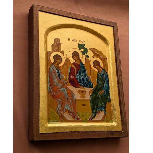 Греческая писаная икона Святой Троицы 21 &times; 27 см M 183 D фото