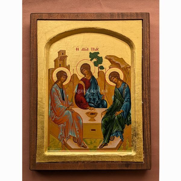 Греческая писаная икона Святой Троицы 21 &times; 27 см M 183 D фото