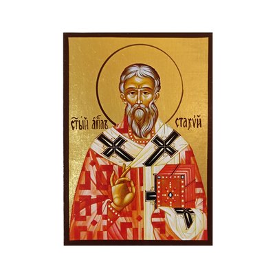 Ікона Святий Стахій Єпископ Візантійський 10 Х 14 см L 466 фото