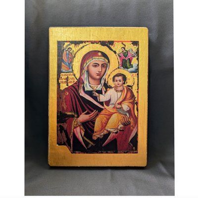 Греческая писаная икона Пресвятой Богородицы Жасминная 17 &times; 24 см M 378 фото