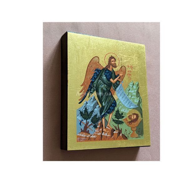 Писана грецька ікона Святого Іоана Хрестителя, 9 &times; 11,5 см M 349 фото