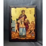 Грецька писана ікона Свята Варвара великомучениця 22 &times; 28 см M 379 фото