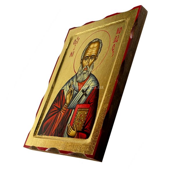 Писаная икона Святого Николая Чудотворца 22,5 Х 28 см m 146 фото
